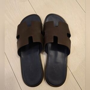 Men's Izmir In Navy Sole/bottom And Brown Epsom Leather Top